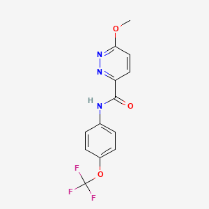 molecular formula C13H10F3N3O3 B2407427 6-甲氧基-N-(4-(三氟甲氧基)苯基)吡啶并嘧啶-3-甲酰胺 CAS No. 1251579-43-7