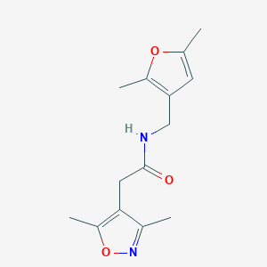 N-((2,5-dimethylfuran-3-yl)methyl)-2-(3,5-dimethylisoxazol-4-yl)acetamide
