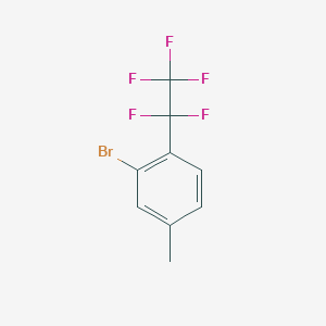 molecular formula C9H6BrF5 B2407432 2-Bromo-4-methyl-1-(1,1,2,2,2-pentafluoroethyl)benzene CAS No. 2138078-04-1