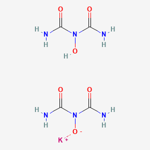 molecular formula C4H9KN6O6 B2407436 Potassium;1-carbamoyl-1-hydroxyurea;1-carbamoyl-1-oxidourea CAS No. 53886-00-3