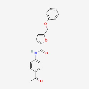 molecular formula C20H17NO4 B2407438 N-(4-acetylphenyl)-5-(phenoxymethyl)furan-2-carboxamide CAS No. 862390-33-8