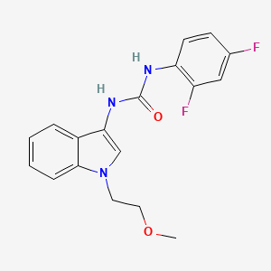 molecular formula C18H17F2N3O2 B2407443 1-(2,4-二氟苯基)-3-(1-(2-甲氧基乙基)-1H-吲哚-3-基)脲 CAS No. 941909-03-1