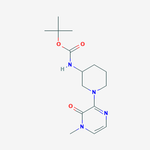 molecular formula C15H24N4O3 B2407447 Tert-butyl [1-(4-methyl-3-oxo-3,4-dihydropyrazin-2-yl)piperidin-3-yl]carbamate CAS No. 1993243-37-0