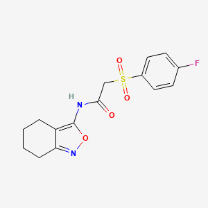 2-((4-fluorophenyl)sulfonyl)-N-(4,5,6,7-tetrahydrobenzo[c]isoxazol-3-yl)acetamide