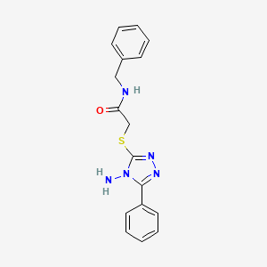 2-[(4-amino-5-phenyl-1,2,4-triazol-3-yl)sulfanyl]-N-benzylacetamide