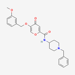 N-(1-benzylpiperidin-4-yl)-5-((3-methoxybenzyl)oxy)-4-oxo-4H-pyran-2-carboxamide