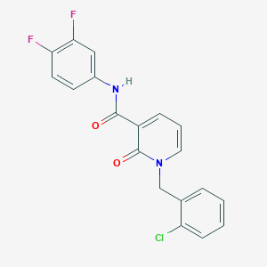 molecular formula C19H13ClF2N2O2 B2407468 1-(2-氯苄基)-N-(3,4-二氟苯基)-2-氧代-1,2-二氢吡啶-3-甲酰胺 CAS No. 946248-65-3