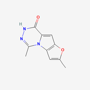 molecular formula C10H9N3O2 B2407469 2,5-dimethylfuro[2',3':4,5]pyrrolo[1,2-d][1,2,4]triazin-8(7H)-one CAS No. 168837-91-0