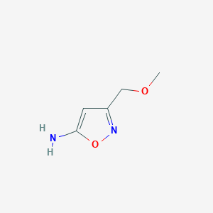 molecular formula C5H8N2O2 B2407471 3-(Methoxymethyl)-1,2-oxazol-5-amine CAS No. 1092290-08-8