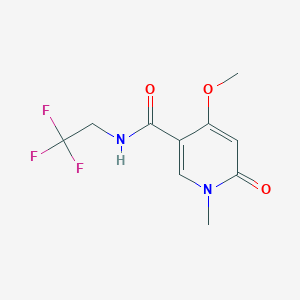 4-methoxy-1-methyl-6-oxo-N-(2,2,2-trifluoroethyl)-1,6-dihydropyridine-3-carboxamide