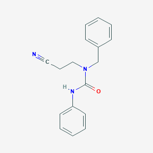 molecular formula C17H17N3O B240748 1-Benzyl-1-(2-cyanoethyl)-3-phenylurea 
