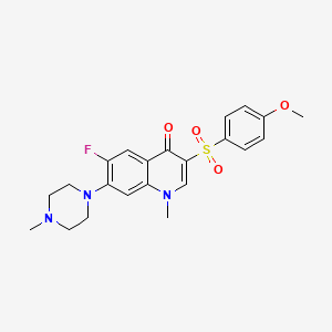 molecular formula C22H24FN3O4S B2407494 6-fluoro-3-((4-methoxyphenyl)sulfonyl)-1-methyl-7-(4-methylpiperazin-1-yl)quinolin-4(1H)-one CAS No. 892772-22-4