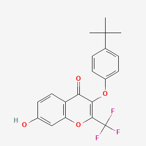 3-[4-(Tert-butyl)phenoxy]-7-hydroxy-2-(trifluoromethyl)chromen-4-one