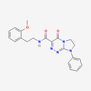 molecular formula C21H21N5O3 B2407497 N-(2-甲氧基苯乙基)-4-氧代-8-苯基-4,6,7,8-四氢咪唑并[2,1-c][1,2,4]三嗪-3-甲酰胺 CAS No. 946310-55-0