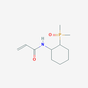 molecular formula C11H20NO2P B2407498 N-(2-Dimethylphosphorylcyclohexyl)prop-2-enamide CAS No. 2411241-24-0