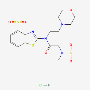 2-(N-methylmethylsulfonamido)-N-(4-(methylsulfonyl)benzo[d]thiazol-2-yl)-N-(2-morpholinoethyl)acetamide hydrochloride