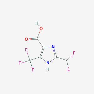 2-(Difluoromethyl)-5-(trifluoromethyl)-1H-imidazole-4-carboxylic acid