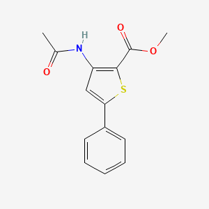 molecular formula C14H13NO3S B2407514 Methyl 3-acetamido-5-phenylthiophene-2-carboxylate CAS No. 100867-05-8