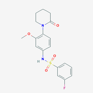 3-fluoro-N-(3-methoxy-4-(2-oxopiperidin-1-yl)phenyl)benzenesulfonamide