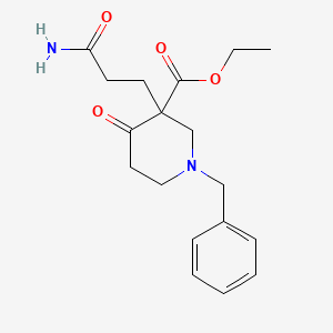 Ethyl 3-(3-amino-3-oxopropyl)-1-benzyl-4-oxopiperidine-3-carboxylate