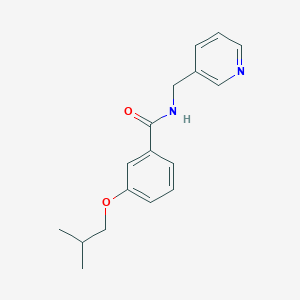 molecular formula C17H20N2O2 B240752 3-isobutoxy-N-(3-pyridinylmethyl)benzamide 