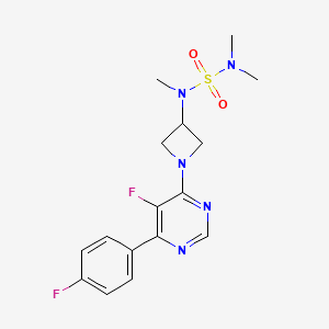 N-(Dimethylsulfamoyl)-1-[5-fluoro-6-(4-fluorophenyl)pyrimidin-4-yl]-N-methylazetidin-3-amine