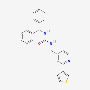 molecular formula C24H21N3OS B2407530 1-Benzhydryl-3-((2-(thiophène-3-yl)pyridin-4-yl)méthyl)urée CAS No. 2034449-27-7