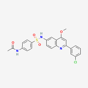 4-[5-chloro-4-[4-(ethoxycarbonyl)piperidin-1-yl]-6-oxopyridazin-1(6H)-yl]benzoic acid