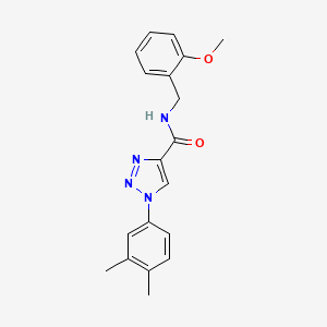 molecular formula C19H20N4O2 B2407536 1-(3,4-dimethylphenyl)-N-(2-methoxybenzyl)-1H-1,2,3-triazole-4-carboxamide CAS No. 1326918-51-7