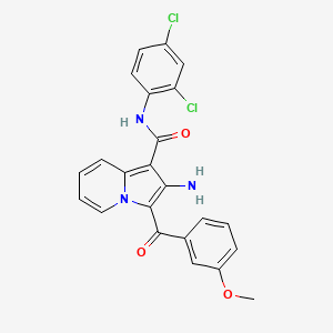 2-amino-N-(2,4-dichlorophenyl)-3-(3-methoxybenzoyl)indolizine-1-carboxamide