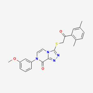 B2407539 3-{[2-(2,5-dimethylphenyl)-2-oxoethyl]thio}-7-(3-methoxyphenyl)[1,2,4]triazolo[4,3-a]pyrazin-8(7H)-one CAS No. 1242968-91-7