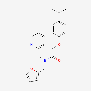 N-(furan-2-ylmethyl)-2-(4-isopropylphenoxy)-N-(pyridin-2-ylmethyl)acetamide