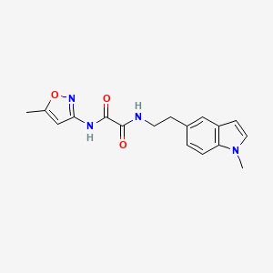 molecular formula C17H18N4O3 B2407551 N1-(2-(1-methyl-1H-indol-5-yl)ethyl)-N2-(5-methylisoxazol-3-yl)oxalamide CAS No. 2034418-78-3