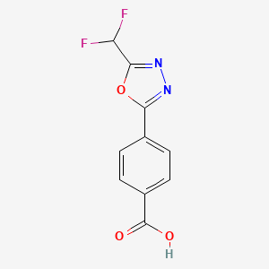 4-[5-(Difluoromethyl)-1,3,4-oxadiazol-2-yl]benzoic acid