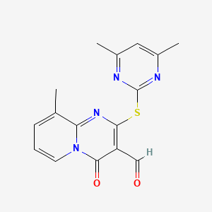 2-((4,6-dimethylpyrimidin-2-yl)thio)-9-methyl-4-oxo-4H-pyrido[1,2-a]pyrimidine-3-carbaldehyde