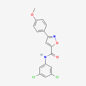 molecular formula C17H12Cl2N2O3 B2407563 N-(3,5-dichlorophenyl)-3-(4-methoxyphenyl)-1,2-oxazole-5-carboxamide CAS No. 477859-14-6