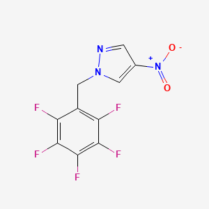 molecular formula C10H4F5N3O2 B2407564 4-Nitro-1-[(2,3,4,5,6-pentafluorophenyl)methyl]pyrazole CAS No. 957481-78-6