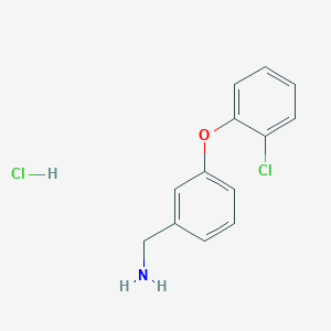[3-(2-Chlorophenoxy)phenyl]methanamine;hydrochloride