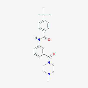 molecular formula C23H29N3O2 B240758 4-tert-butyl-N-{3-[(4-methyl-1-piperazinyl)carbonyl]phenyl}benzamide 