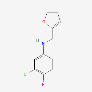molecular formula C11H9ClFNO B2407580 3-chloro-4-fluoro-N-(furan-2-ylmethyl)aniline CAS No. 864421-62-5