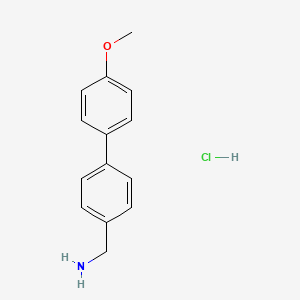 molecular formula C14H16ClNO B2407582 [4-(4-Methoxyphenyl)phenyl]methanamine hydrochloride CAS No. 82487-45-4