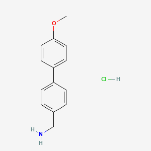 molecular formula C14H16ClNO B2407582 [4-(4-甲氧基苯基)苯基]甲胺盐酸盐 CAS No. 82487-45-4