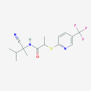 N-(1-cyano-1,2-dimethylpropyl)-2-{[5-(trifluoromethyl)pyridin-2-yl]sulfanyl}propanamide