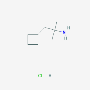 molecular formula C8H18ClN B2407589 1-Cyclobutyl-2-methylpropan-2-amine hydrochloride CAS No. 2197062-31-8