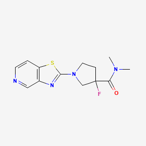 3-Fluoro-N,N-dimethyl-1-([1,3]thiazolo[4,5-c]pyridin-2-yl)pyrrolidine-3-carboxamide