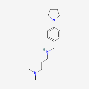 molecular formula C16H27N3 B2407612 N,N-dimethyl-N'-[4-(pyrrolidin-1-yl)benzyl]propane-1,3-diamine CAS No. 919741-95-0