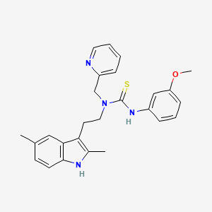 1-[2-(2,5-dimethyl-1H-indol-3-yl)ethyl]-3-(3-methoxyphenyl)-1-(pyridin-2-ylmethyl)thiourea