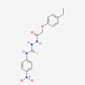 molecular formula C17H18N4O4S B2407615 1-(2-(4-Ethylphenoxy)acetyl)-4-(4-nitrophenyl)thiosemicarbazide CAS No. 891634-78-9