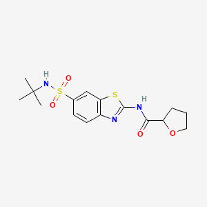 molecular formula C16H21N3O4S2 B2407616 N-[6-(tert-Butylsulfamoyl)-1,3-benzothiazol-2-yl]oxolan-2-carboxamid CAS No. 692746-08-0