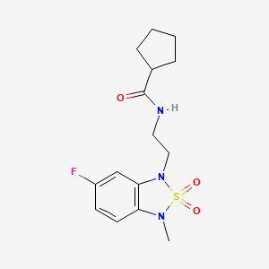 N-(2-(6-fluoro-3-methyl-2,2-dioxidobenzo[c][1,2,5]thiadiazol-1(3H)-yl)ethyl)cyclopentanecarboxamide